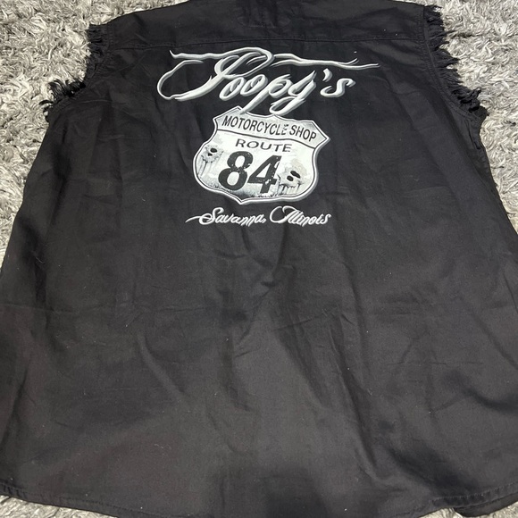 Poppy’s Motorcycle Shop Vest 3xl ￼ - Picture 5 of 6